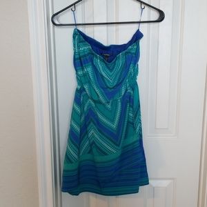 Express Strapless Printed Dress